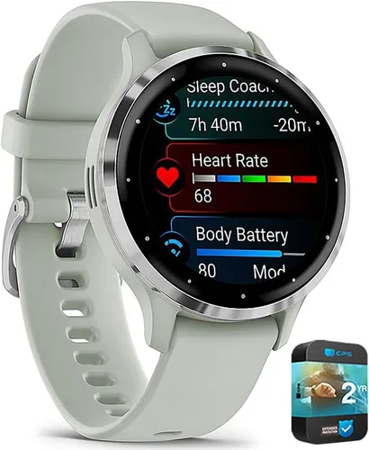 Vista 14 de Garmin 010-N2785-04 Venu 3S Fitness GPS Smartwatch Bisel dorado con caja marfil 1.614 in (renovado) Paquete con 2 años CPS Paquete de protección