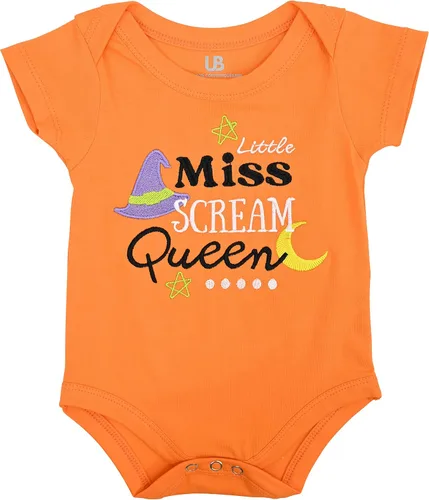 Vista 3 de Traje unisex de 2 piezas bordado Haunt It Layette para bebé, Haunt It