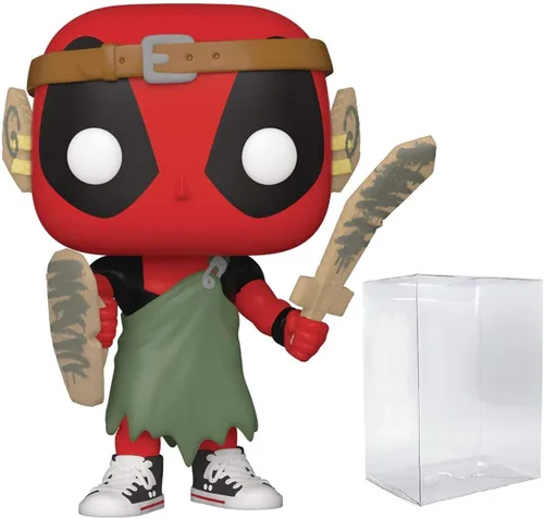 Vista 7 de POP Marvel: Deadpool 30th - Figura de vinilo Larping Deadpool Funko (con funda protectora de caja compatible), multicolor, 3.75 pulgadas