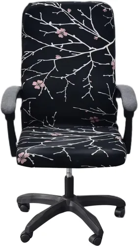 Vista 9 de Funda elástica para silla de oficina con cremallera, funda impresa para silla de computadora para silla con reposabrazos, universal, extraíble