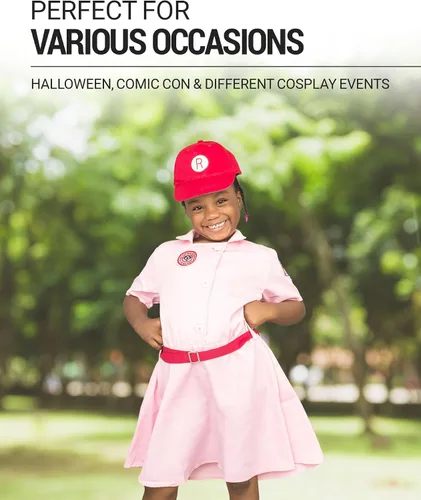 Vista 3 de Rockford Peaches AAGPBL - Vestido de béisbol para niñas