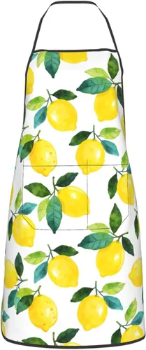 Vista 25 de Delantal impermeable floral arcoíris con bolsillos grandes para regalo de cocina