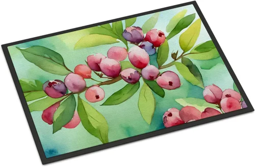 Vista 63 de Caroline's Treasures DAC1621MAT - Felpudo con diseño de camelia en acuarela de 18 x 27 pulgadas, tapete para puerta delantera, para interiores