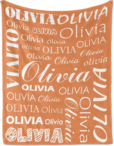 Vista 19 de Manta personalizada con nombre para niños y adultos, manta de franela personalizada con nombre
