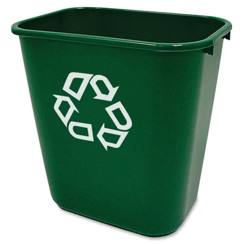 Vista 23 de Rubbermaid Commercial Products - Basurero de escritorio de resina plástica Azul