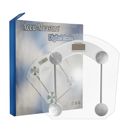Vista 7 de Accu-Measure Báscula digital, precisa y precisa, báscula de baño y hogar, rastrea tu progreso, fácil de almacenar, hasta 400 libras