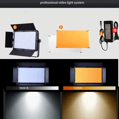 Vista 4 de 70W A-2200IX CRI 96+ LED Panel/Barndoor/LCD Display Video Iluminación (A-2200IX)