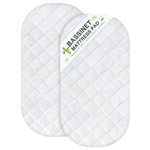 Vista 9 de Protector de colchón de moisés, ajuste universal para colchón giratorio Halo Bassinest giratorio y reloj de arena/moisés ovalado, ultra suave