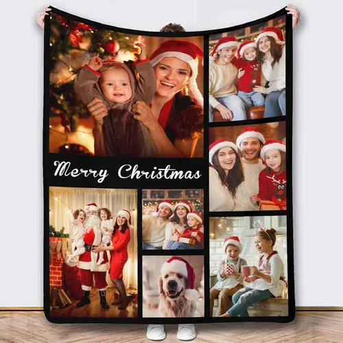 Vista 41 de Mantas de fotos personalizadas, 10 fotos personalizadas, mantas de imagen personalizadas, regalos para hermana, papá, mamá, hija, hijo