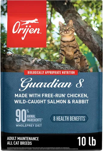 Vista 8 de ORIJEN Guardian - Comida seca premium sin granos con alto contenido de proteínas para gatos, 4 libras 90% Animal Ingredients, Freeze Dried, Fresh