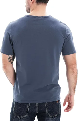 Vista 4 de Camiseta Henley de manga corta para hombre, ajuste casual con botón