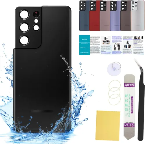 Vista 58 de Compatible con Samsung Galaxy Note 8 - Carcasa trasera de repuesto de cristal de 6.3 pulgadas, SM-N950, todos los portadores con manual de Negro