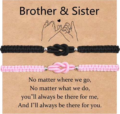 Vista 10 de Pulsera Papá Hija/Madre Hijo/Madre Hija/Abuela Nieta/Hermano Hermana Pulsera Promesa Meñique Juego Relación Amistad Pulseras Regalos de Navidad