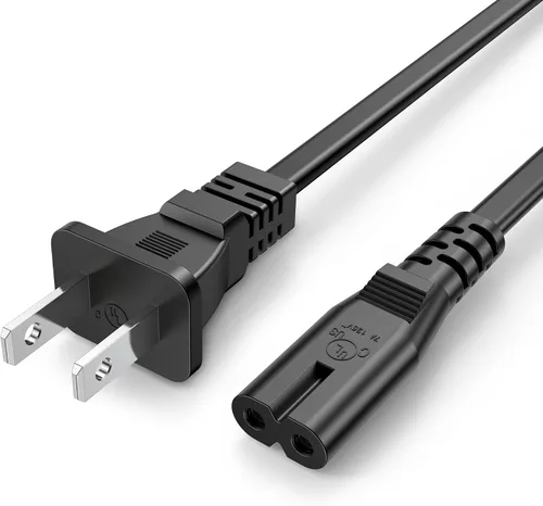 Vista 7 de Cable de alimentación de CA compatible con Xbox Series S/Series X, Xbox One S/X, PS5/PS4/PS3 Slim, reemplazo de cable de alimentación C7 de 2