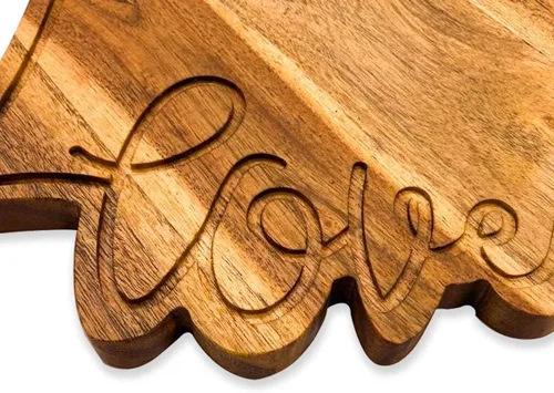 Vista 2 de Affinity Decor Tabla de madera de acacia para el día de San Valentín, para cortar queso, charcutería, plato de queso para servir plato de queso