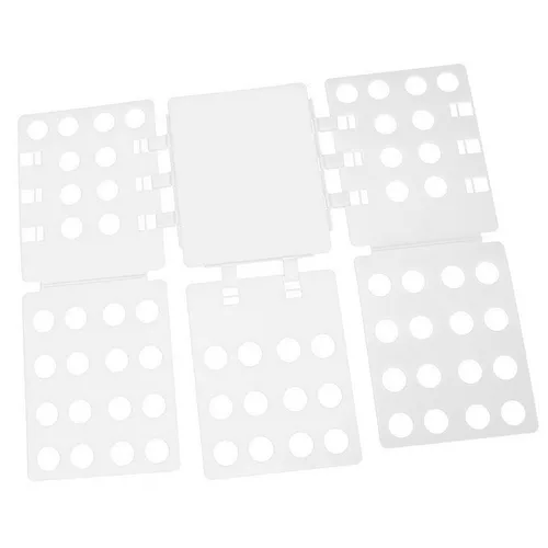 Vista 8 de Carpeta de ropa, tabla plegable para camisas, rápido y fácil de plegar, material de PP portátil para viajes (blanco)