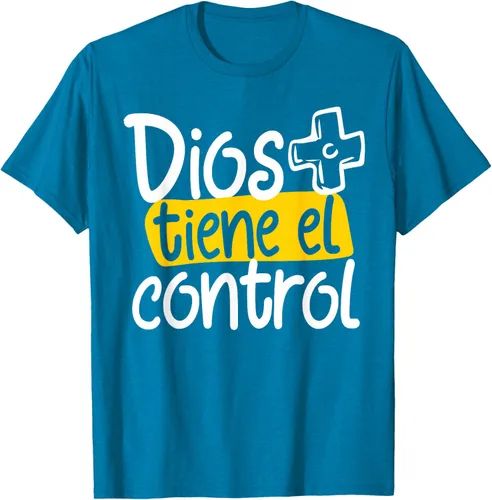 Vista 9 de Regalo Cristiano En Español Christian Spanish Dios Tiene Con Camiseta, Negro
