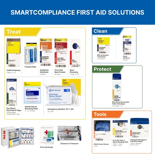 Vista 5 de Botiquín de primeros auxilios sin medicamentos SmartCompliance, cumple con ANSI 2015, 1