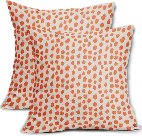 Vista 96 de Sweetshow Juego de 2 fundas de almohada de 16 x 16 pulgadas, diseño bohemio, con diseño de lunares, moderno y moderno, para exteriores, decorativas