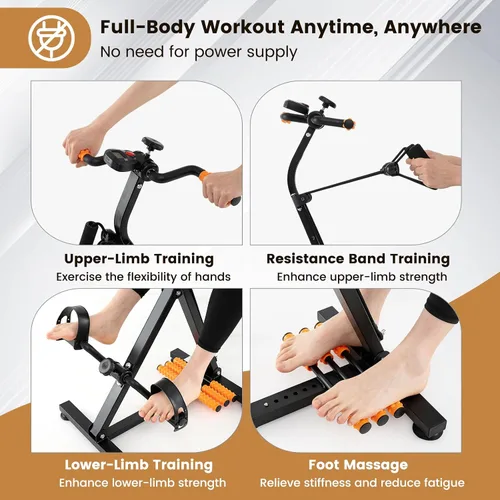 Vista 3 de Bicicleta de Pedal para Personas Mayores, Bicicleta de Ejercicio para Terapia Física de Manos, Brazos, Piernas y Rodillas con Monitor, Equipo