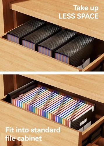 Vista 8 de ABC life Organizador de archivos de acordeón de 26 bolsillos, organizador mensual de recibos, carpetas de archivos expansibles con pestañas