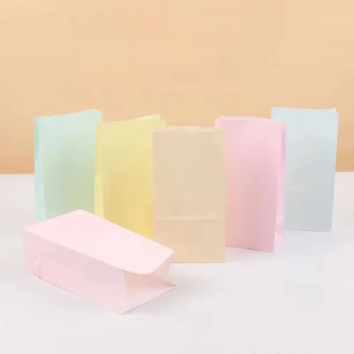 Vista 7 de 24 bolsas de regalo de cumpleaños, bolsas multicolor pastel para fiestas, bolsas de papel para dulces de 3 x 5 x 9 pulgadas, regalo de dulces sin