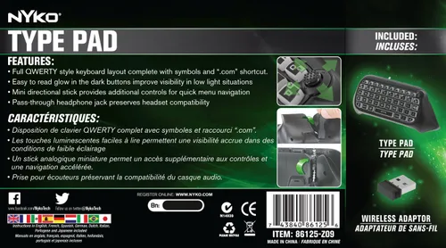 Vista 16 de Nyko Type Pad - Chat Pad Message Keyboard with Glow in the Dark Keys and 3.5mm Jack for Xbox One Wireless Controller