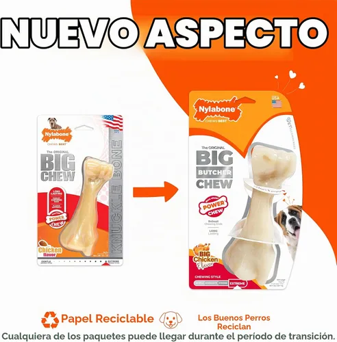 Vista 3 de Nylabone Power Chew - Juguete masticable de hueso de carnicero para perro Hueso de nudillo