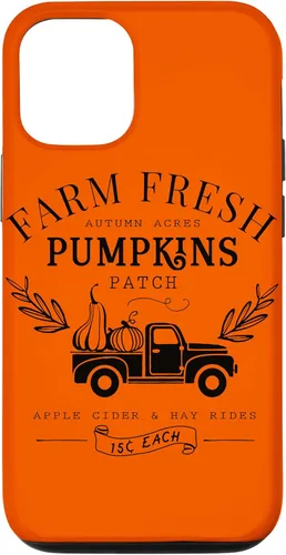 Vista 25 de Funda de otoño vintage para iPhone 14 Pro Farm Fresh Pumpkin