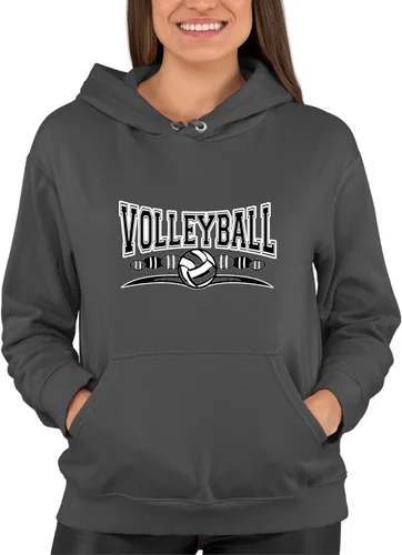 Vista 34 de Go All Out Sudadera con capucha para hombre y mujer con diseño fresco de voleibol