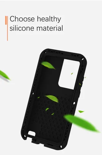 Vista 7 de LOVE MEI Funda de metal para Samsung Galaxy S23 Ultra, resistente al aire libre, de aluminio, resistente a prueba de golpes, protección contra Rojo