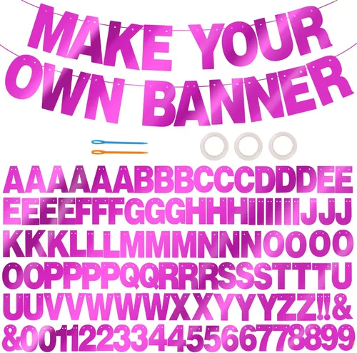 Vista 43 de 116 piezas de letras de la A a la Z DIY Banner personalizado Colorido