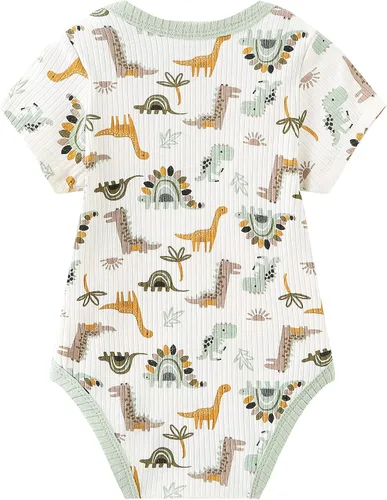 Vista 29 de Kiddiezoom Mameluco unisex de algodón de una pieza para bebé recién nacido, 5