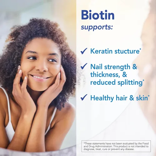 Vista 4 de Patient One Biotina 8mg Suplemento para apoyar la salud del cabello, la piel y las uñas* 60 cápsulas