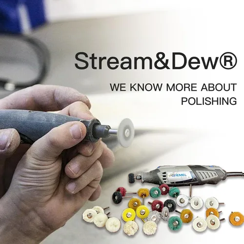 Vista 7 de Stream&Dew Rueda de pulido para Dremel - Kit de pulido de relojes y joyas - Rueda de pulido de plata (nailon)