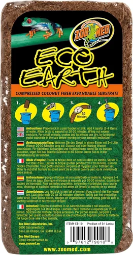 Vista 3 de Zoo Med Laboratories SZMEE10 Eco Earth - Cama para mascotas, 1 ladrillo