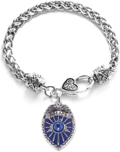 Vista 48 de Inspired Silver - Pulsera de plata con dije personalizado y circonitas cúbicas.