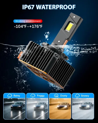 Vista 9 de Bombillas D1S, 800% superbrillantes mejoradas, 45 W, 30000 lúmenes, 6000 K, luz blanca fría, repuesto 66144 66140 85140 85415 para montaje HID, IP68