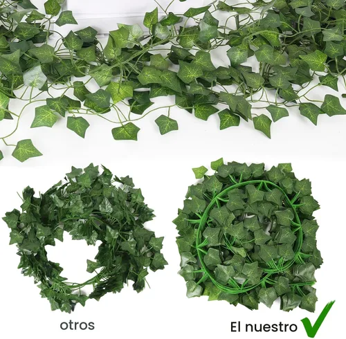 Vista 3 de RECUTMS Enredaderas Falsas para Decoración de Habitación 86 Pies Guirnalda de Hiedra Artificial Plantas Colgantes Follaje Artificial Falso Hojas