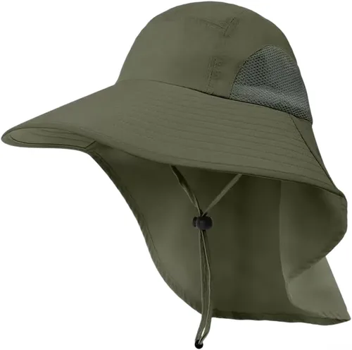 Vista 5 de UPF 50+ Sun Hat Wide Brim Waterproof Outdoor Fishing Beige