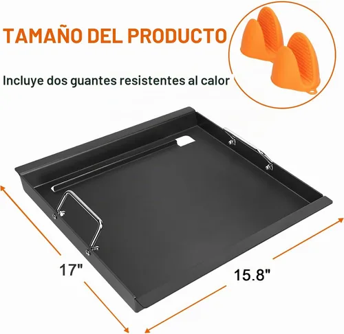 Vista 2 de DELSbbq Plancha de tamaño completo de 17" para parrillas de gas Charbroil