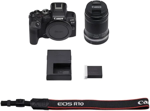 Vista 4 de Canon Cámara sin espejo EOS R10 con lente de 0.709-5.906 in (5331C016) + monitor 4K + VideoMic Rode + tarjeta SD TOUGH Sony de 64 GB + kit de filtro