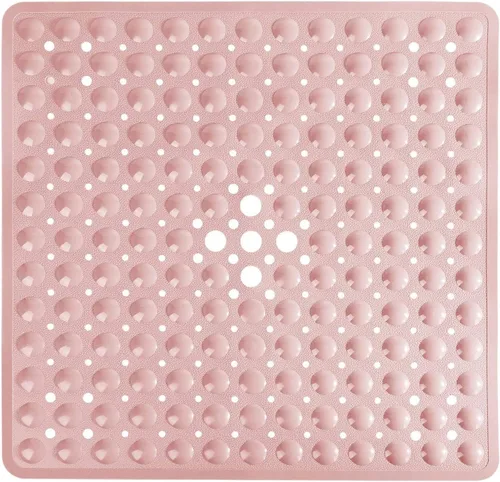Vista 17 de Yimobra Tapete para ducha antideslizante, 21 x 21 pulgadas, tapete cuadrado suave para ducha con ventosas y agujeros de drenaje, tapetes para baño