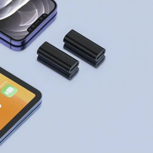 Vista 3 de Accessonico Acoplador USB C hembra a hembra, paquete de 2 conectores de extensión USB 3.1 tipo C para conectar 2 cables USB-C, compatible