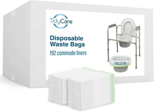 Vista 10 de Bolsas para orinales TidyCare (TC-002), 1 Disposable Waste Bags for Portable Toilet Chair Bucket and Bedpan for Adults in Medical Care Universal