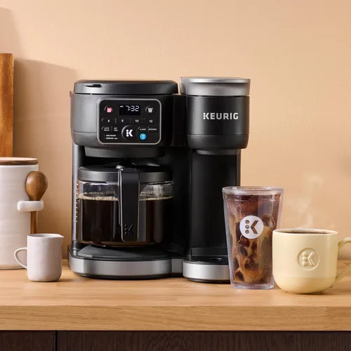 Vista 7 de Keurig K-Duo - Cafetera de una porción con cápsulas K-Cup y jarra, color negro