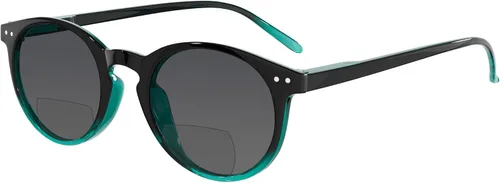 Vista 9 de Eyekepper Gafas de sol bifocales redondas con bisagras de resorte estilo agujero clave lectura bajo el sol lectores de lentes tintadas