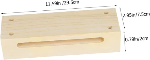 Vista 2 de 2 juegos de instrumentos de percusión de madera, bloque de madera de doble tono con mazos para educación musical, instrumento rítmico para aula