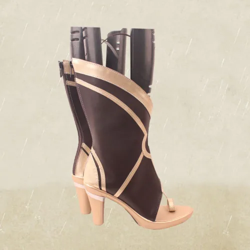 Vista 4 de COSGOGO Juego Genshin Impact The Eremites - Zapatos de cosplay para Halloween, anime, carnaval, fiesta, traje para mujeres y hombres, zapatos