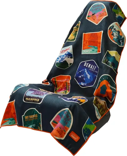 Vista 20 de Sprints Toalla atlética para correr, tamaño completo, funda de asiento de automóvil, microfibra de rendimiento (bandera estadounidense)